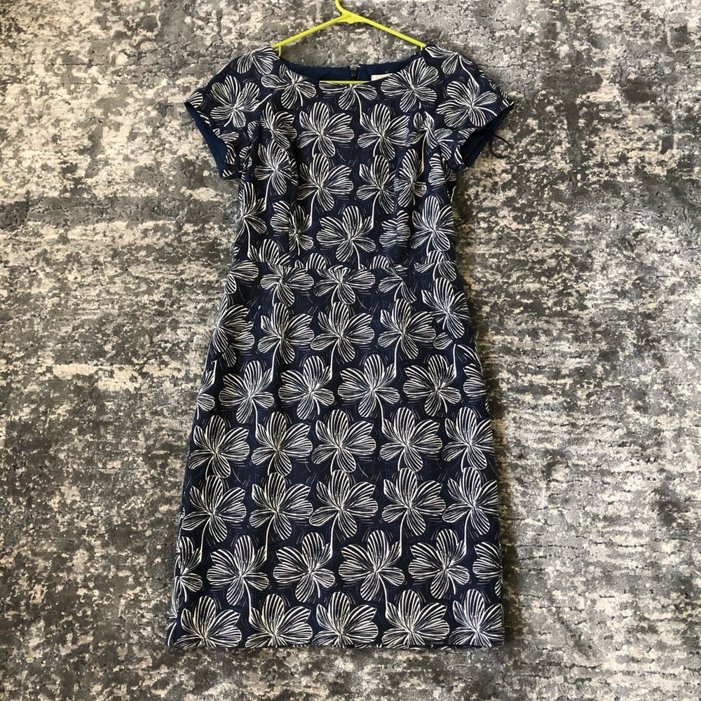 Blue and white J Crew dress